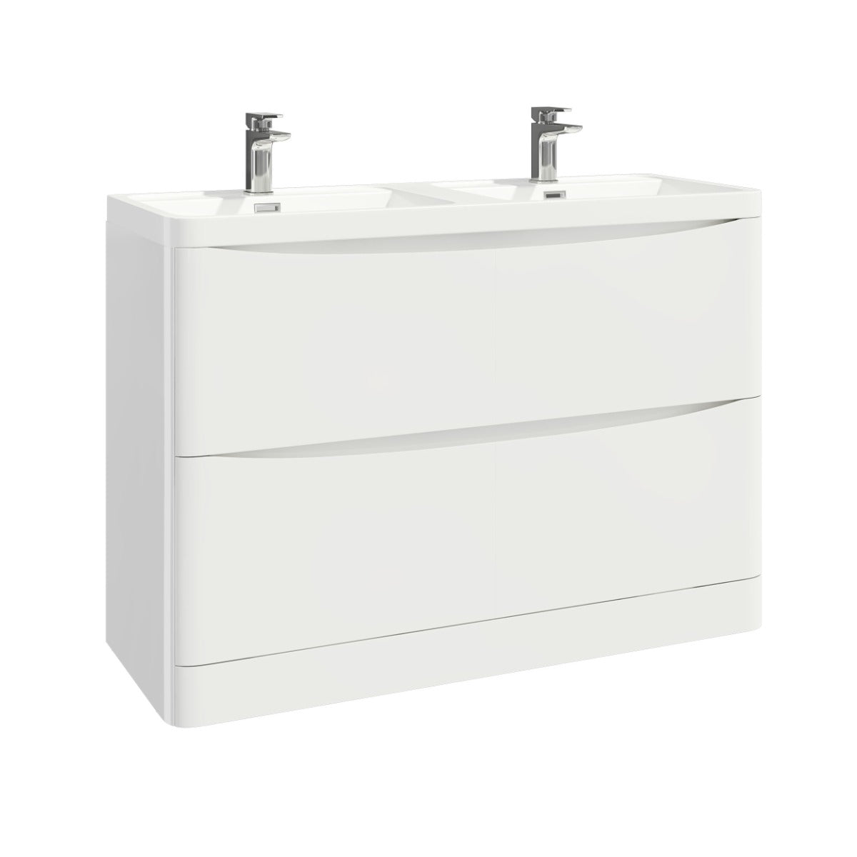 Scudo Bella 1200mm Floorstanding Unit Only - White - PAINT - BELLA - 1200FLOORCAB - GWTE - TAP 'N' SHOWER