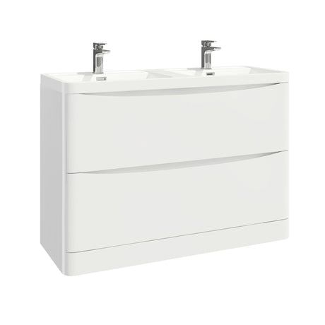 Scudo Bella 1200mm Floorstanding Unit Only - White - PAINT - BELLA - 1200FLOORCAB - GWTE - TAP 'N' SHOWER
