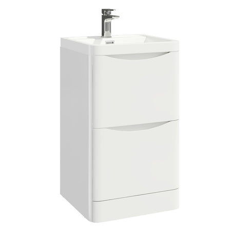 Scudo Bella 500mm Floorstanding Vanity Unit ONLY - White - PAINT - BELLA - 500FLOORCAB - GWTE - TAP 'N' SHOWER