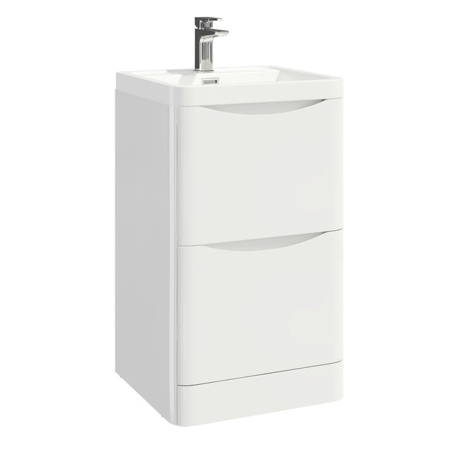 Scudo Bella 500mm Floorstanding Vanity Unit ONLY - White - PAINT - BELLA - 500FLOORCAB - GWTE - TAP 'N' SHOWER