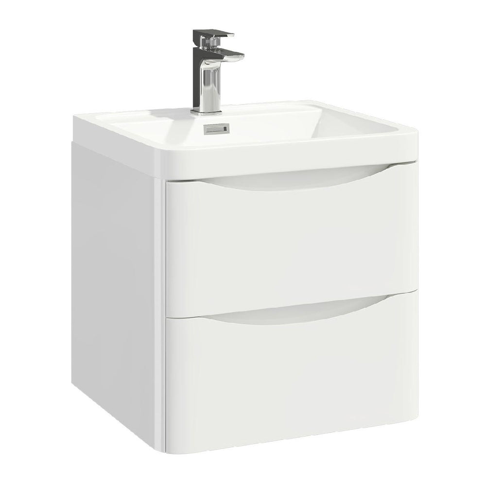Scudo Bella 500mm Wall Mounted Vanity Unit ONLY - White - PAINT - BELLA - 500WALLCAB - GWTE - TAP 'N' SHOWER