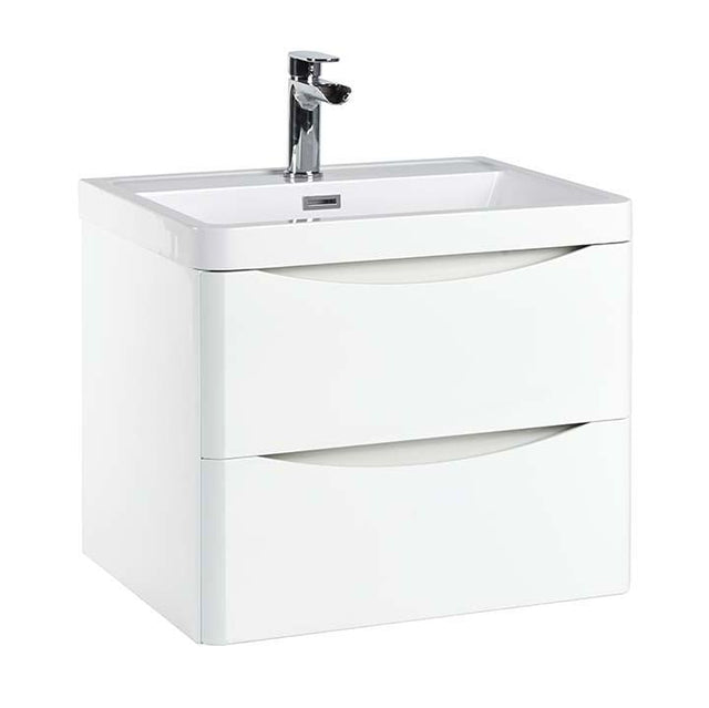 Scudo Bella 600mm Wall Mounted Vanity Unit Only - White - PAINT - BELLA - 600WALLCAB - GWTE - TAP 'N' SHOWER