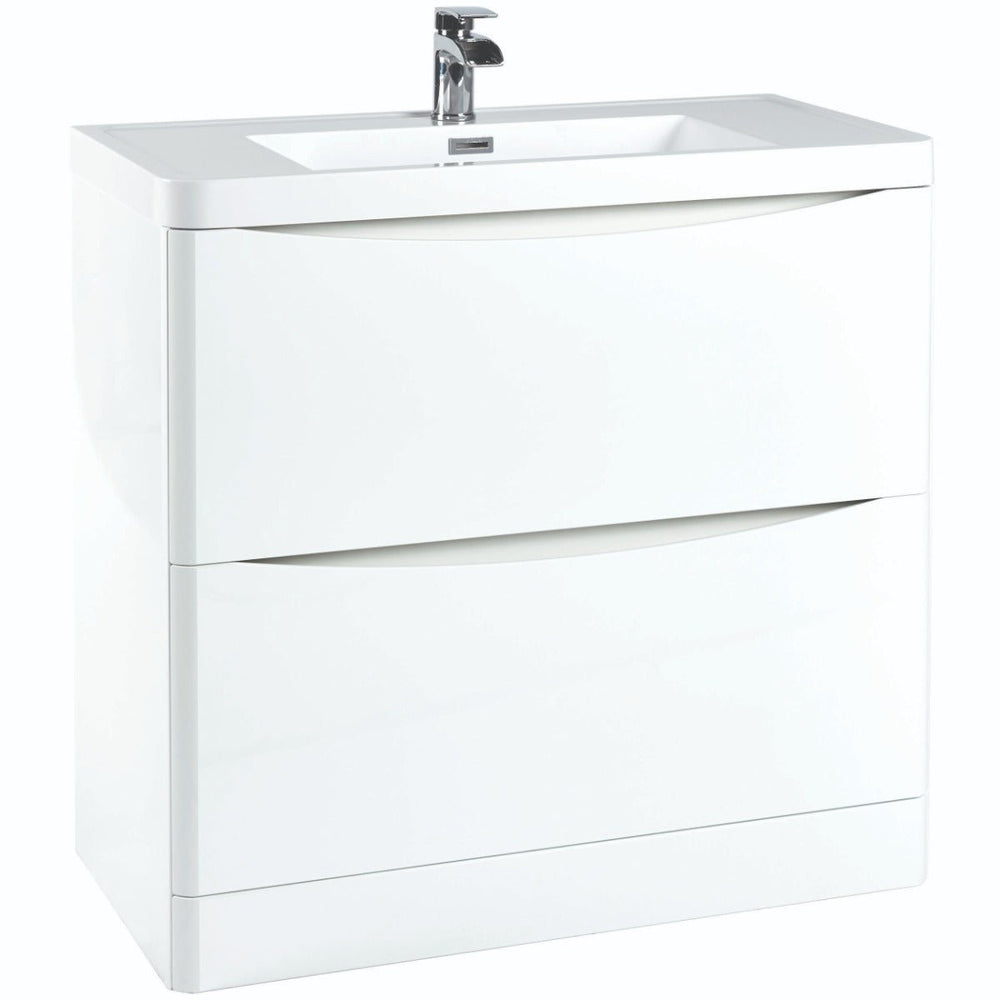 Scudo Bella 900mm Floorstanding Vanity Unit Only - White - PAINT - BELLA - 900FLOORCAB - GWTE - TAP 'N' SHOWER