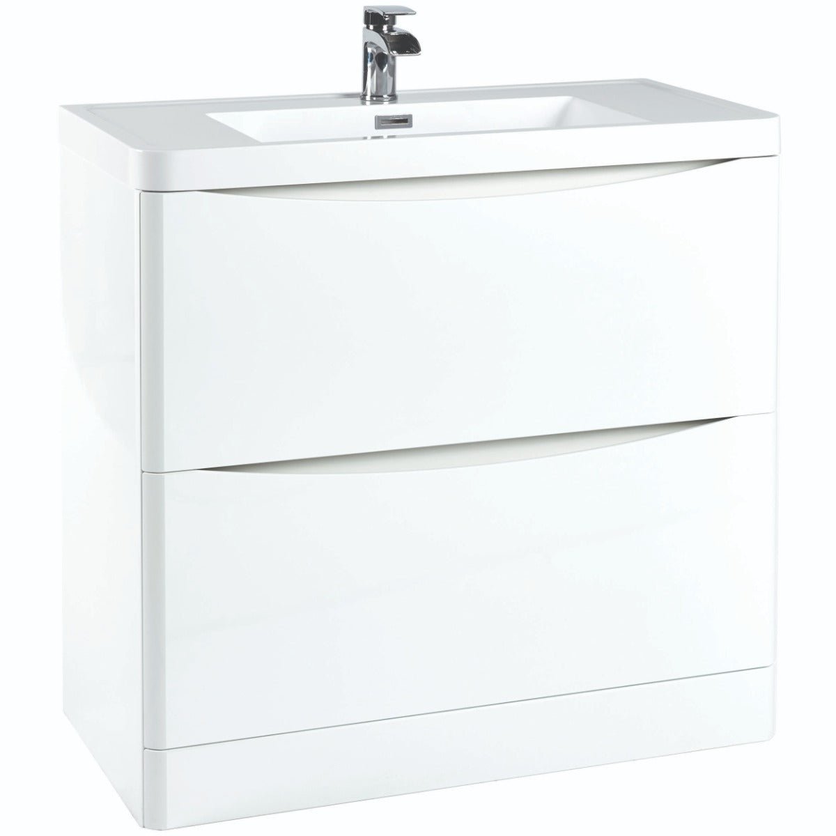 Scudo Bella 900mm Floorstanding Vanity Unit Only - White - PAINT - BELLA - 900FLOORCAB - GWTE - TAP 'N' SHOWER