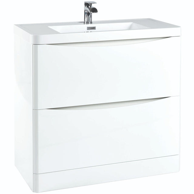 Scudo Bella 900mm Floorstanding Vanity Unit Only - White - PAINT - BELLA - 900FLOORCAB - GWTE - TAP 'N' SHOWER