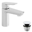 Vado Photon chrome single taphole mono basin mixer tap with universal waste