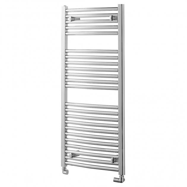 Towelrads Pisa Curved Heated Towel Rail 1200mm High x 600mm Wide - Chrome - 140050 - TAP 'N' SHOWER
