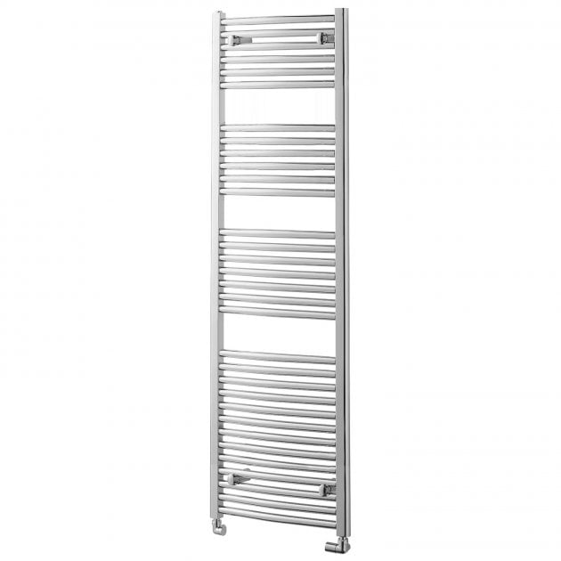 Towelrads Pisa Curved Heated Towel Rail 1600mm High x 600mm Wide - Chrome - 140058 - TAP 'N' SHOWER