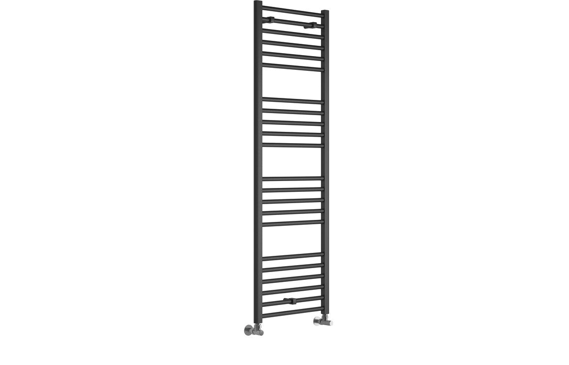 Prystine Colombus Straight 30mm Ladder Radiator 600 x 1600mm - Anthracite - PRIS102972 - TAP 'N' SHOWER