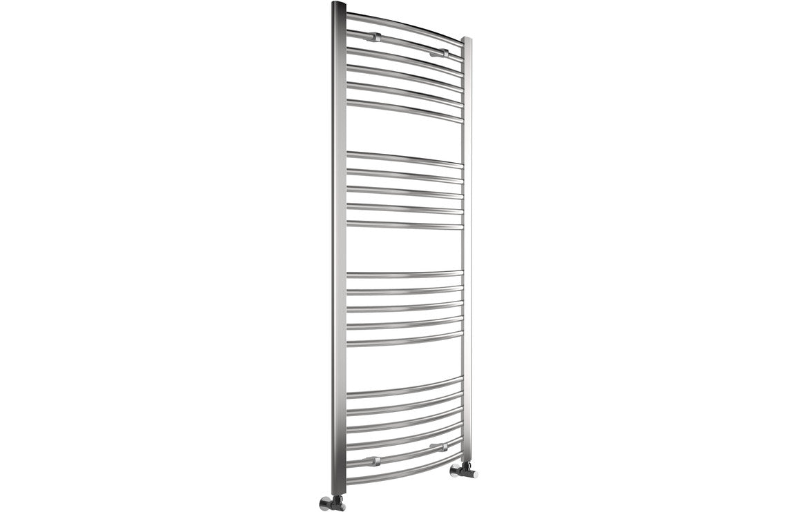 Prystine Colombus Curved 30mm Ladder Radiator 500 x 1600mm - Chrome - PRIS102976 - TAP 'N' SHOWER