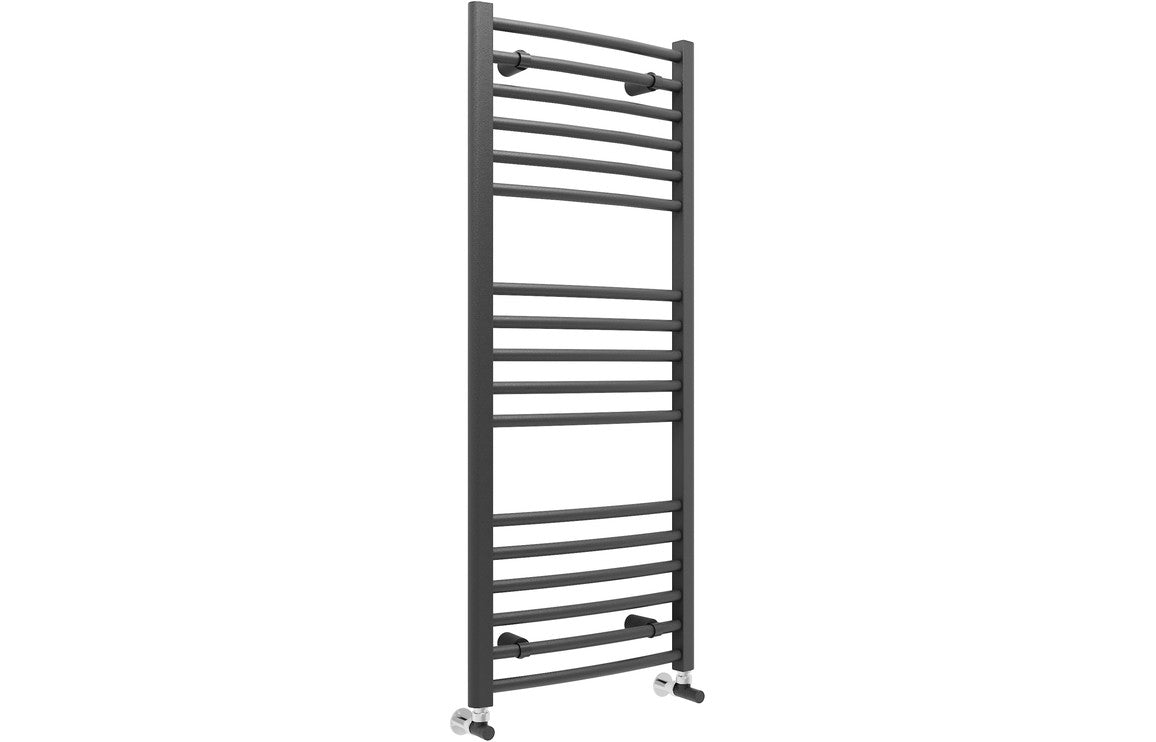 Prystine Colombus Curved 30mm Ladder Radiator 500 x 1200mm - Anthracite - PRIS102981 - TAP 'N' SHOWER