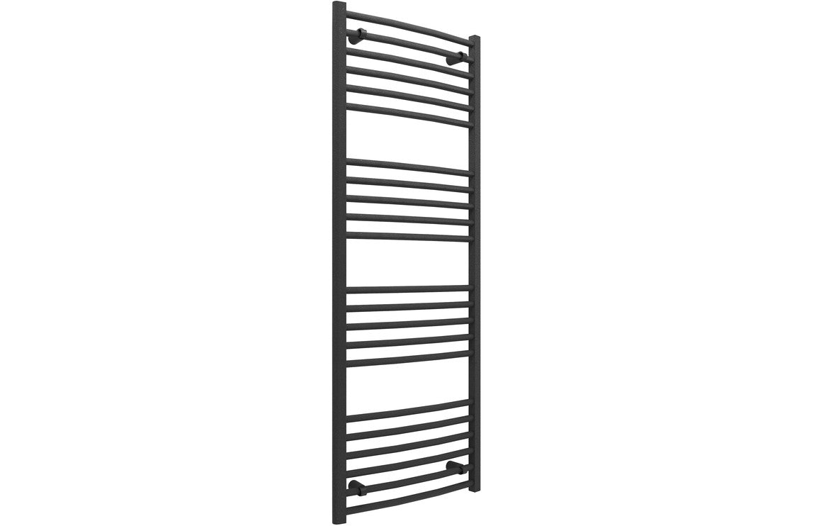 Prystine Colombus Curved 30mm Ladder Radiator 500 x 1600mm - Anthracite - PRIS102982 - TAP 'N' SHOWER