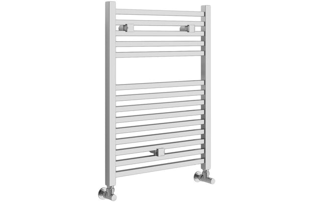 Prystine Peoria 30mm Square Ladder Radiator 500 x 690mm - Chrome - PRIS102985 - TAP 'N' SHOWER