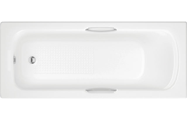 Prystine Presley Gripped 0TH Bath With Legs 1600 x 700 x 550mm - White - PRIS105615 - TAP 'N' SHOWER