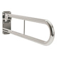 Bathex Professional Double Arm Hinged Support Rail with Toilet Roll Holder 760mm - Mirror Polish - 35100 - TAP 'N' SHOWER