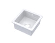 Launde Abbey Inset Single Bowl with Overflow 457mm x 457mm x 203mm - White - TAP 'N' SHOWER