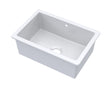 Launde Abbey Inset Single Bowl with Overflow 711mm x 483mm x 254mm - White - TAP 'N' SHOWER
