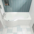 Nuie Shower Baths White Contemporary 1700 Bath, Screen and Front Panel Right Hand - SBATH23