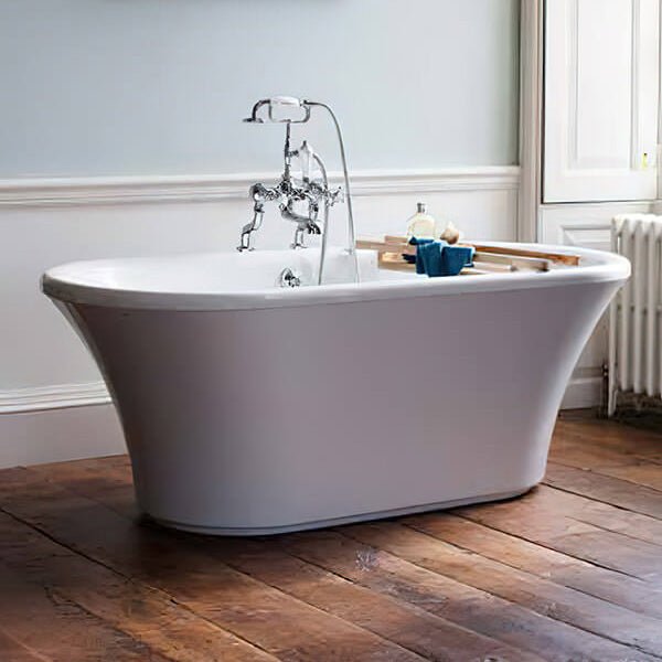 Burlington Brindley White 1 Piece Panel for Brindley Bath - E12 (Bath Not Included) - TAP 'N' SHOWER