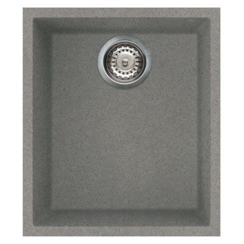 Reginox Elleci Granite 1 Bowl Kitchen Sink - Metaltek Titanium - QUADRA 100 TT - TAP 'N' SHOWER