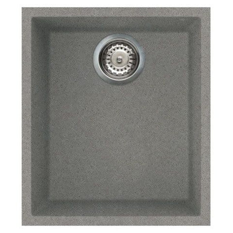 Reginox Elleci Granite 1 Bowl Kitchen Sink - Metaltek Titanium - QUADRA 100 TT - TAP 'N' SHOWER