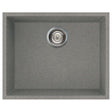 Reginox Elleci 1 Bowl Granite Kitchen Sink - Metaltek Titanium - QUADRA 105 TT - TAP 'N' SHOWER