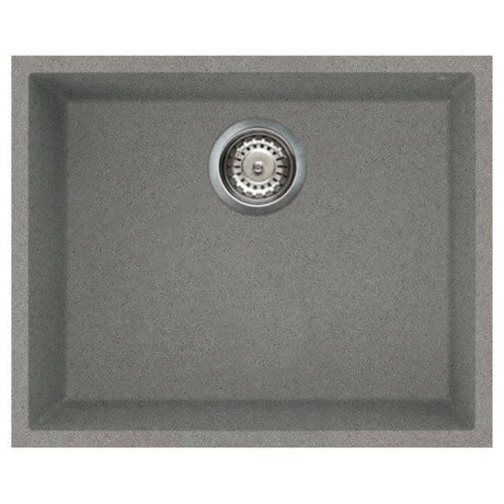 Reginox Elleci 1 Bowl Granite Kitchen Sink - Metaltek Titanium - QUADRA 105 TT - TAP 'N' SHOWER