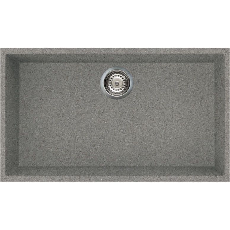 Reginox Quadra 130 Elleci 1 Bowl Granite Kitchen Sink - Titanium - QUADRA 130 TT - TAP 'N' SHOWER