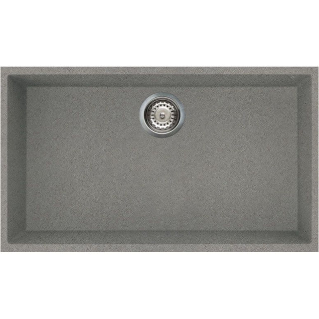 Reginox Quadra 130 Elleci 1 Bowl Granite Kitchen Sink - Titanium - QUADRA 130 TT - TAP 'N' SHOWER