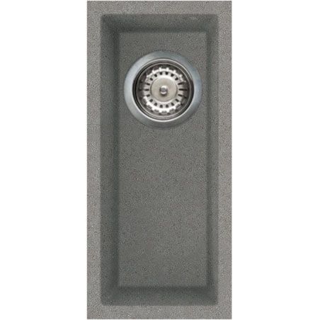 Reginox QUADRA 50 Elleci Granite 1 Bowl Kitchen Sink - Metaltek Titanium - QUADRA 50 TT - TAP 'N' SHOWER