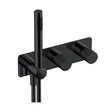 RAK Amalfi Horizontal Dual Outlet Thermostatic Concealed Shower Valve with Handset - Matt Black - RAKAMA3305B - TAP 'N' SHOWER