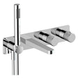 RAK Amalfi Horizontal Dual Outlet Thermostatic Concealed Shower Valve with Handset - Brushed Nickel - RAKAMA3306N - TAP 'N' SHOWER