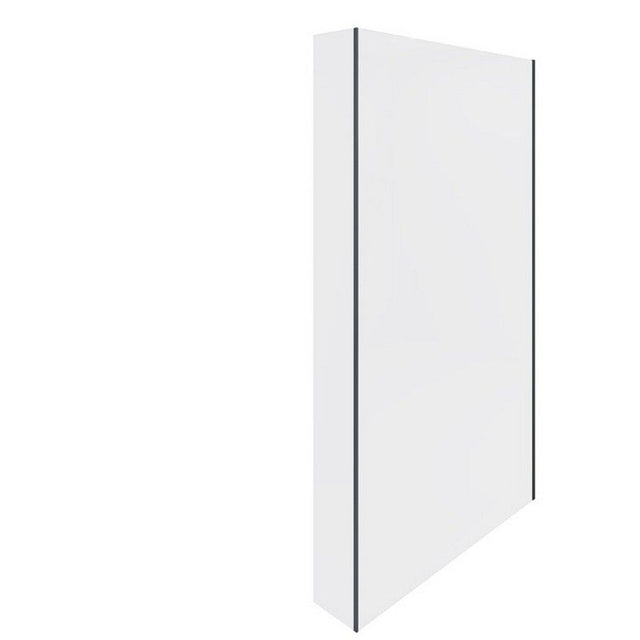 RAK - Feeling Fixed Return Glass Deflector Panel 2000mm x 250mm - Black - RAKFRP504 - TAP 'N' SHOWER