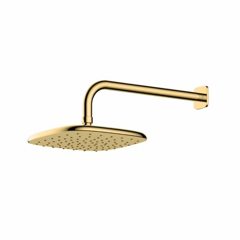 Rak Petit Square Wall Mounted Rain Shower Head - Brushed Gold - RAKITA1017G - TAP 'N' SHOWER