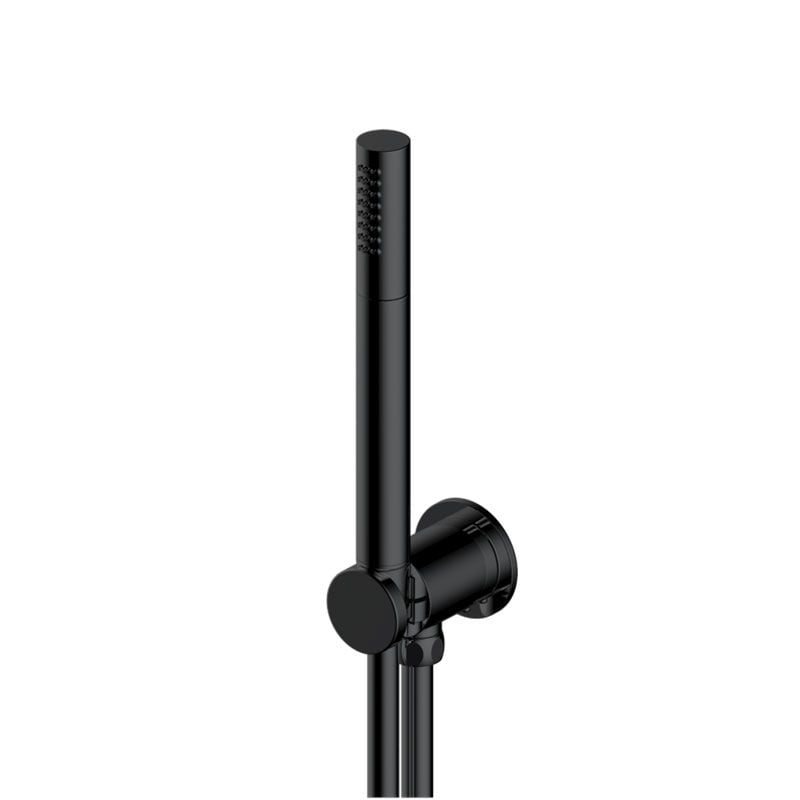RAK Single Function Shower Kit Including Integral Wall Outlet - Matt Black - RAKITA4005B - TAP 'N' SHOWER