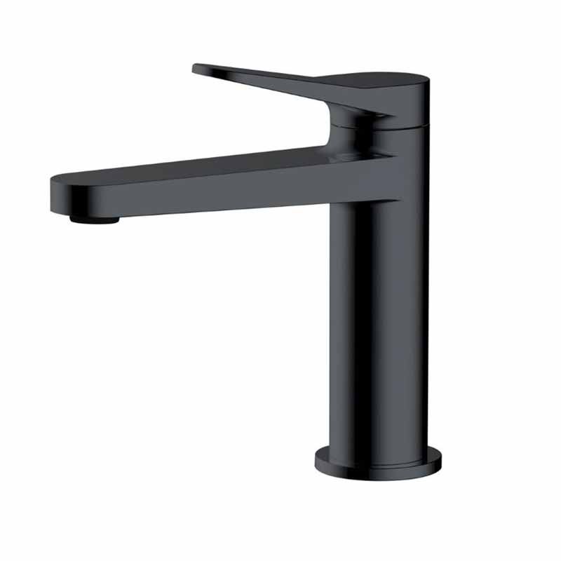 Rak Petit Round Standard Basin Mixer - Matt Black - RAKPER3001B - TAP 'N' SHOWER