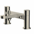 RAK Petit Round Deck Bath Shower Mixer - Brushed Nickel - RAKPER3005N - TAP 'N' SHOWER
