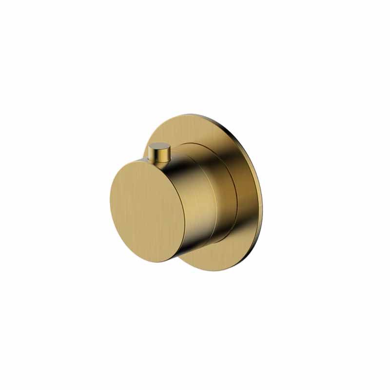 Rak Petit Round Concealed Diverter Single Outlet - Brushed Gold - RAKPER3020 - 1G - TAP 'N' SHOWER