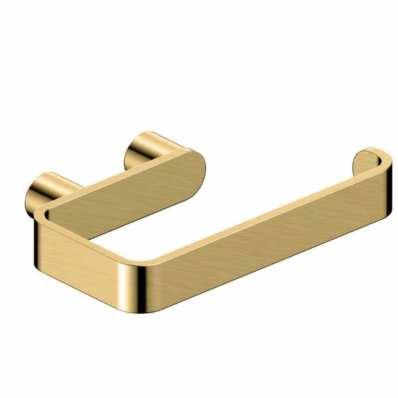 Rak Petit Round Toilet Roll Holder - Brushed Gold - RAKPER9901 - 2G - TAP 'N' SHOWER