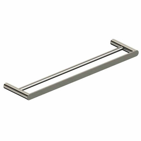 Rak Petit Round Double Towel Bar 600mm - Brushed Nickel - RAKPER9912 - 60N - TAP 'N' SHOWER