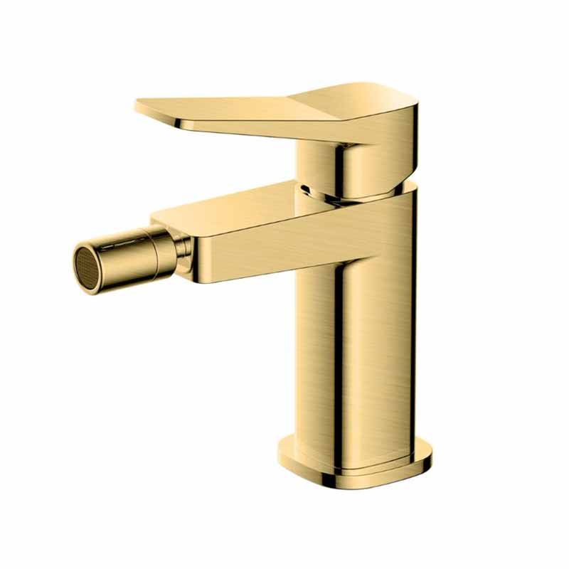 Rak Petit Square Bidet Mixer Tap - Brushed Gold - RAKPES3006G - TAP 'N' SHOWER