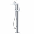 Rak Petit Square Floor Standing Bath Shower Mixer - Chrome - RAKPES3014C - TAP 'N' SHOWER