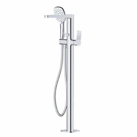 Rak Petit Square Floor Standing Bath Shower Mixer - Chrome - RAKPES3014C - TAP 'N' SHOWER