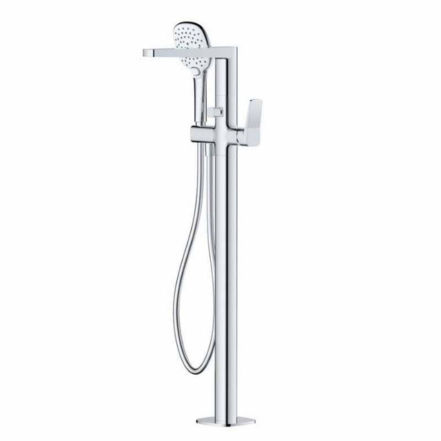 Rak Petit Square Floor Standing Bath Shower Mixer - Chrome - RAKPES3014C - TAP 'N' SHOWER