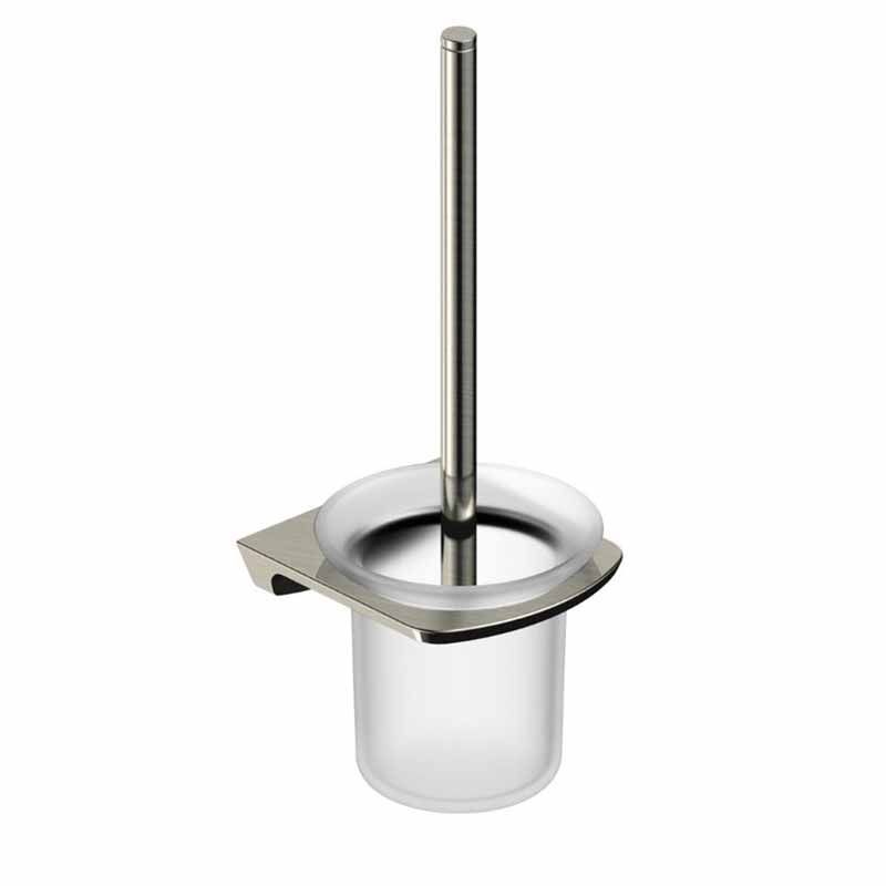 Rak Petit Square Toilet Brush Holder - Brushed Nickel - RAKPES9908N - TAP 'N' SHOWER