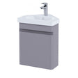RAK Resort Wall Hung Corner Vanity Unit 450mm - Matt Mushroom - RAKRSTWBC45602 - TAP 'N' SHOWER