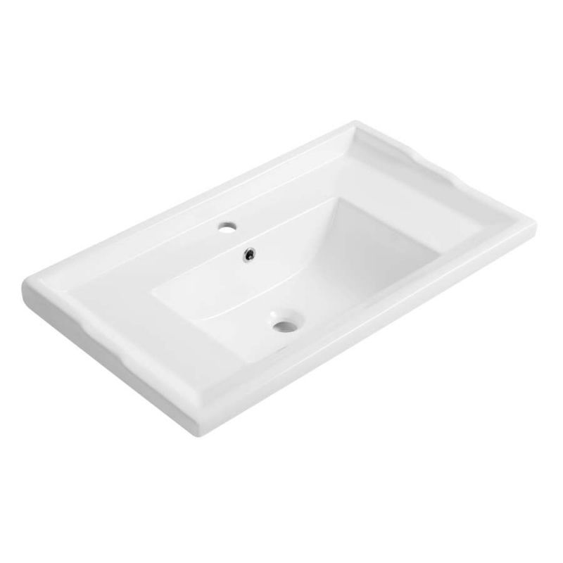 RAK Washington Drop in Basin with 1 Tap Hole 800mm - Alpine White - RAKWTN80BAS1 - TAP 'N' SHOWER