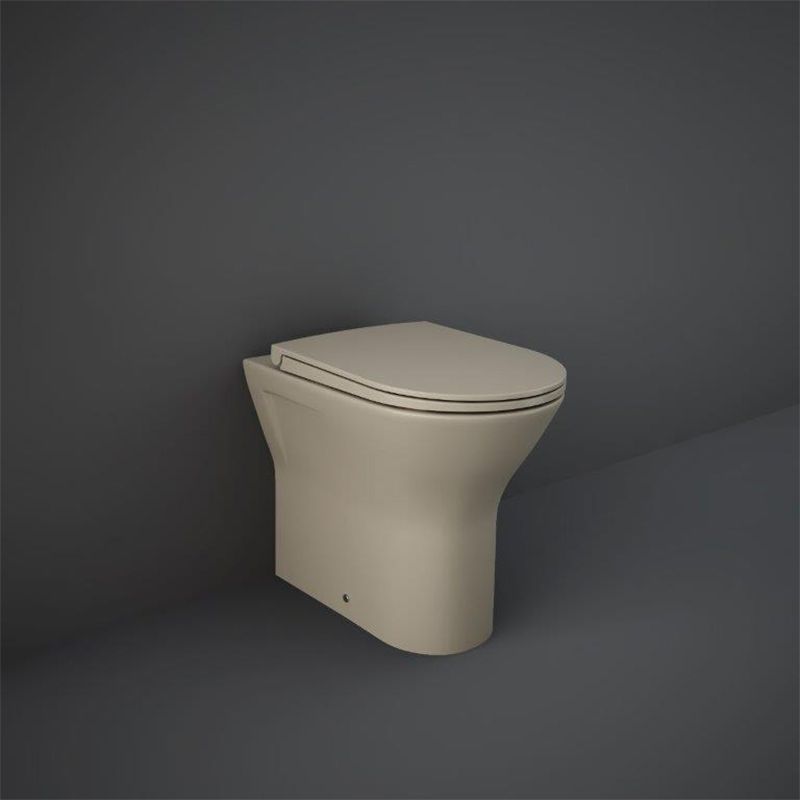 RAK Feeling Rimless Back to Wall Pan - Matt Cappuccino - RST19514A - TAP 'N' SHOWER