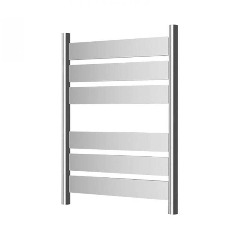 Radox Apollo 700mm H chrome designer heated towel rail with horizontal bars and modern finish