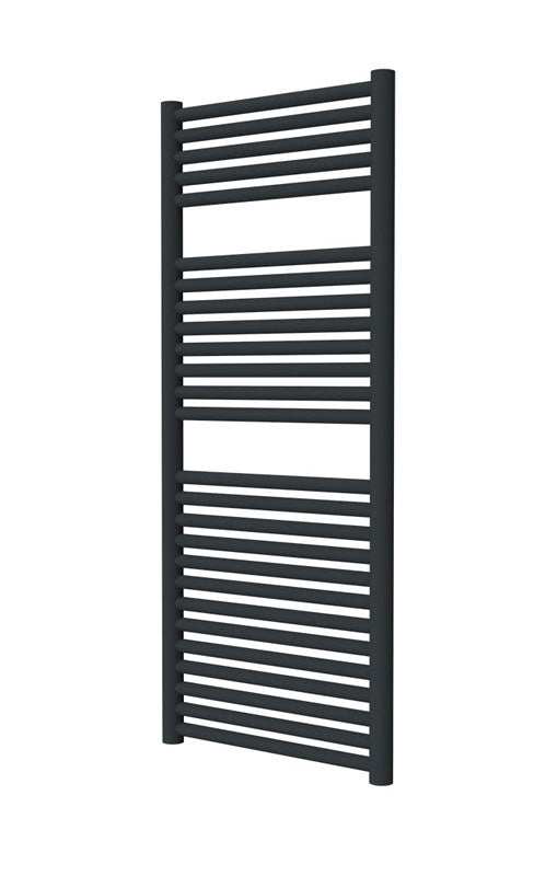 Radox Hercules 1200mm H x 542mm W Matt Black Designer Heated Towel Rail - RXHE - 1200542 - BL - TAP 'N' SHOWER